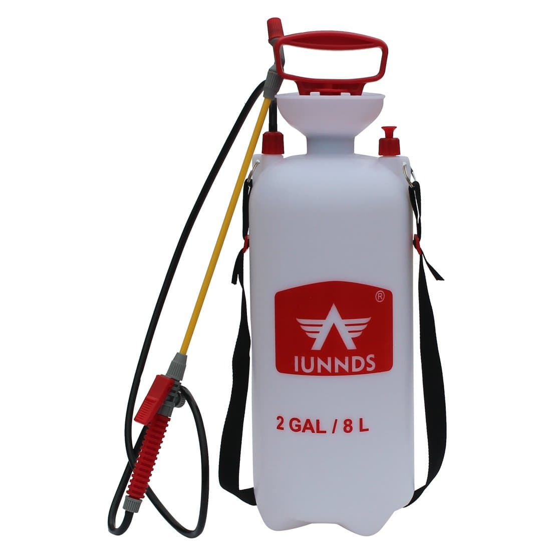 2 Gallon Lawn and Garden Pump Pressure Sprayer for Water with Pressure Relief Valve and Adjustable Shoulder Strap (8L)