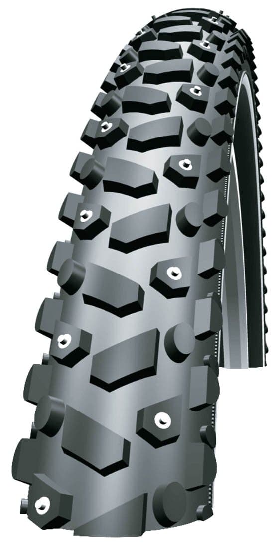 SCHWALBE Snow Stud HS 264 Studded Road Bike Tires (26x1.9, ORC Wire Beaded, Reflex)