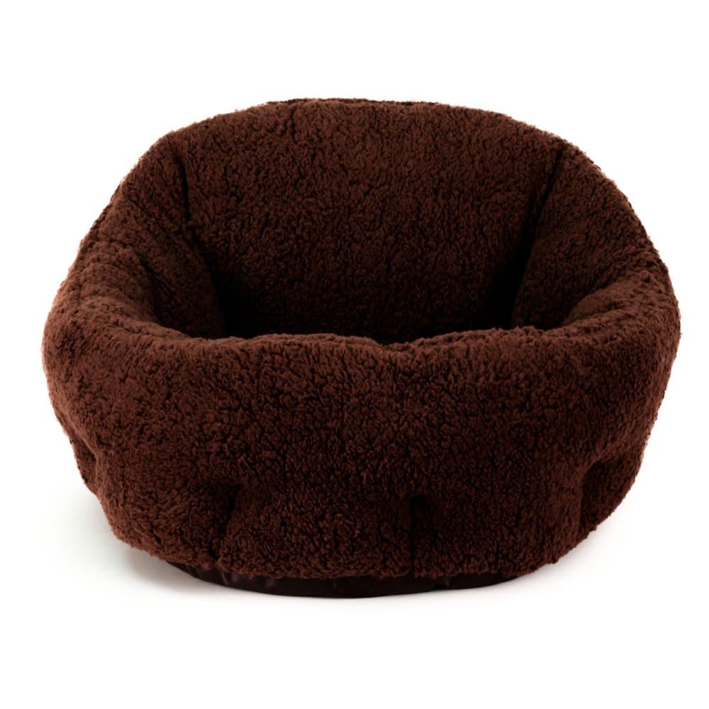 Best Friends by Sheri OrthoComfort Deep Dish Cuddler (20x20x12) - Self-Warming Cat and Dog Bed, Brown