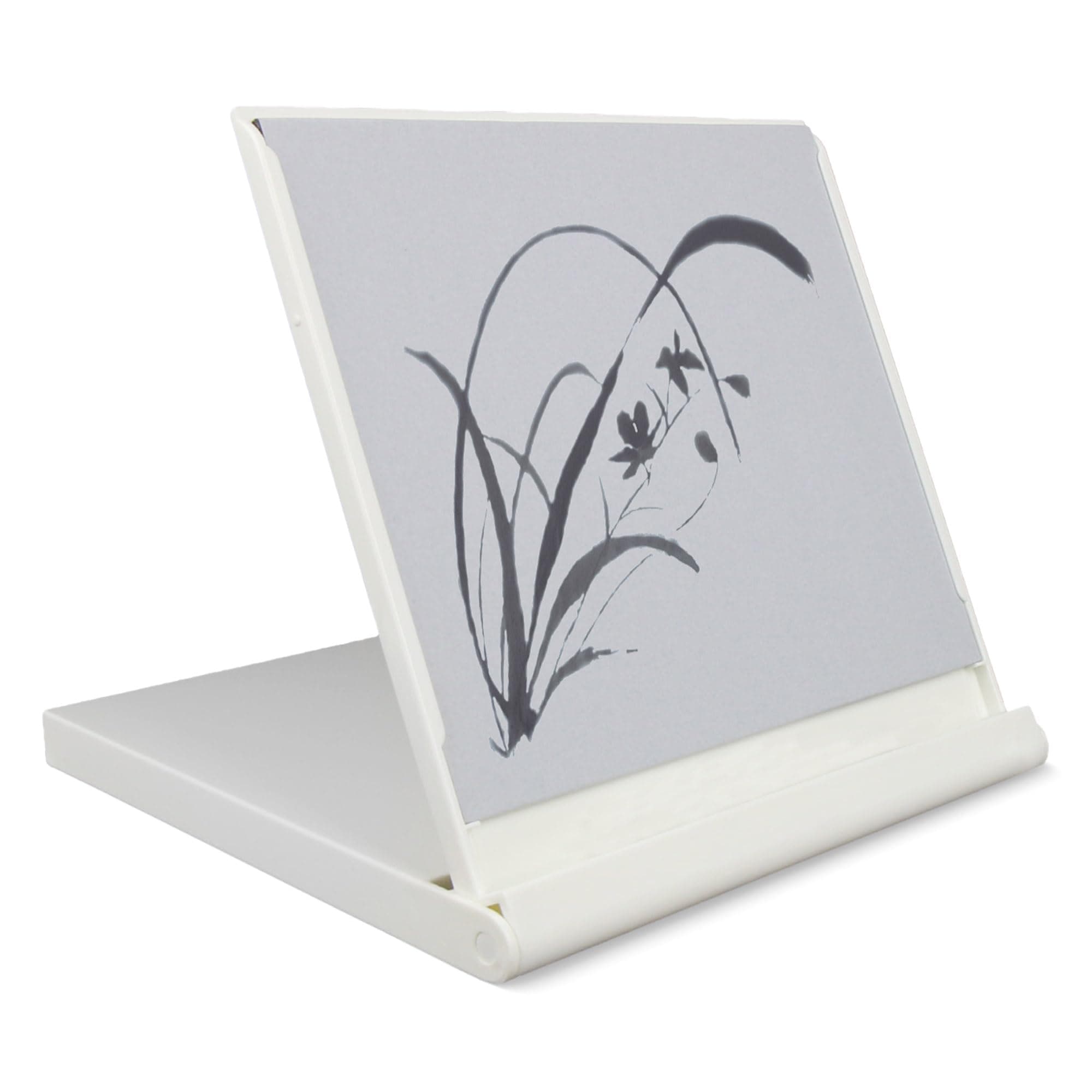 Mini Buddha Board Art Set, Water Drawing Writing Board with Mini Water Brush for Mindfulness & Meditation - Inkless Zen Base Drawing Board, Paint & Art Supplies, Ideal Relaxation Gift (5"x5", White)