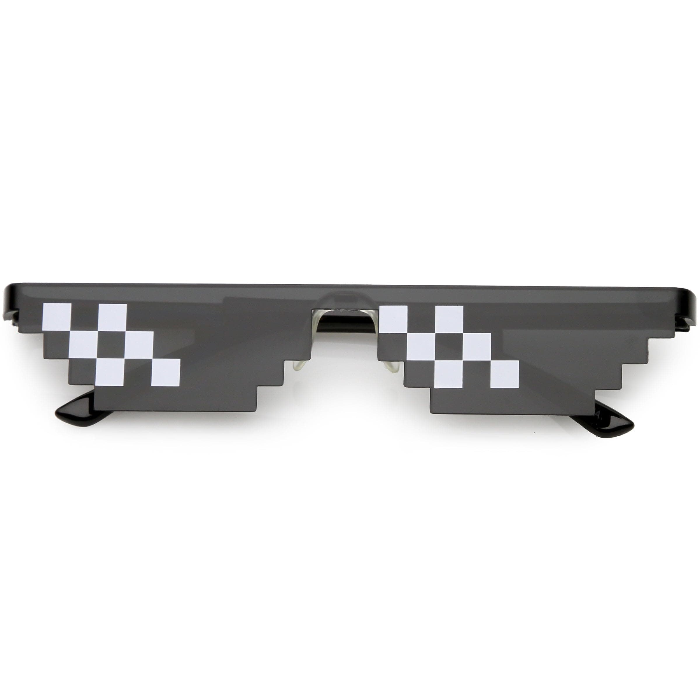 Thug Life Sunglasses for Men Women Kids Photo Prop 12 Bit Pixel Mosaic Unisex Party Glasses (Thuglife Glasses)