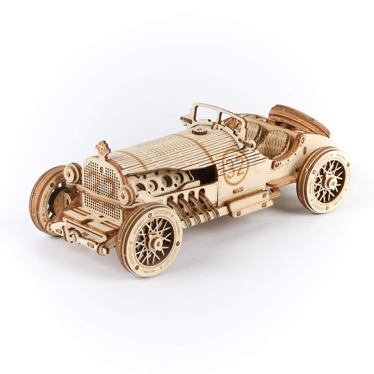 3D Puzzle, Wooden Mechanical Car Model-Self Building Vehicle Kits-Brain Teaser Toys-Best Gift for Adults and Kids on Birthday/Christmas Day (Grand Prix Car)