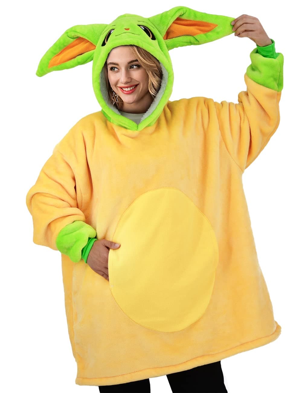 vavalad Starawarsa Wearable Blanket Sweatshirt Sherpa Oversized Hoodie TV-Blanket with Sleeves and Pockets for Adults Men Women Teens One Size Fits All