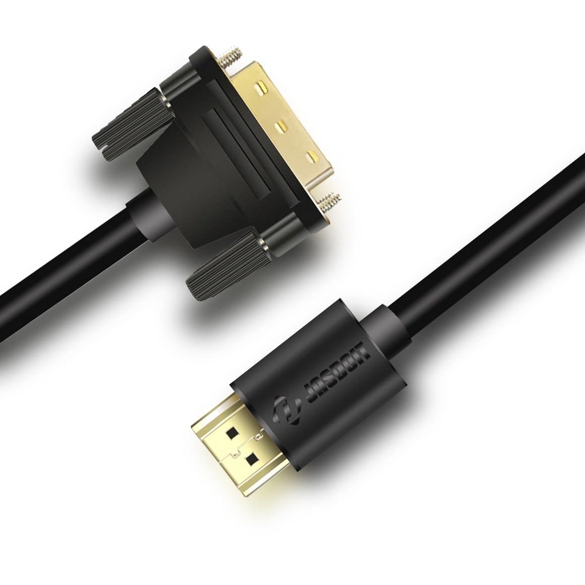 HOOZER HDMI to DVI Cable, DVI D to HDMI Cable Bi-Directional, Gold Plated Support 1080P for Blu Ray Player, PS 4, Nintendo Wii, Plasma, DVD, Computer, HDTV, Projector and More (2m)