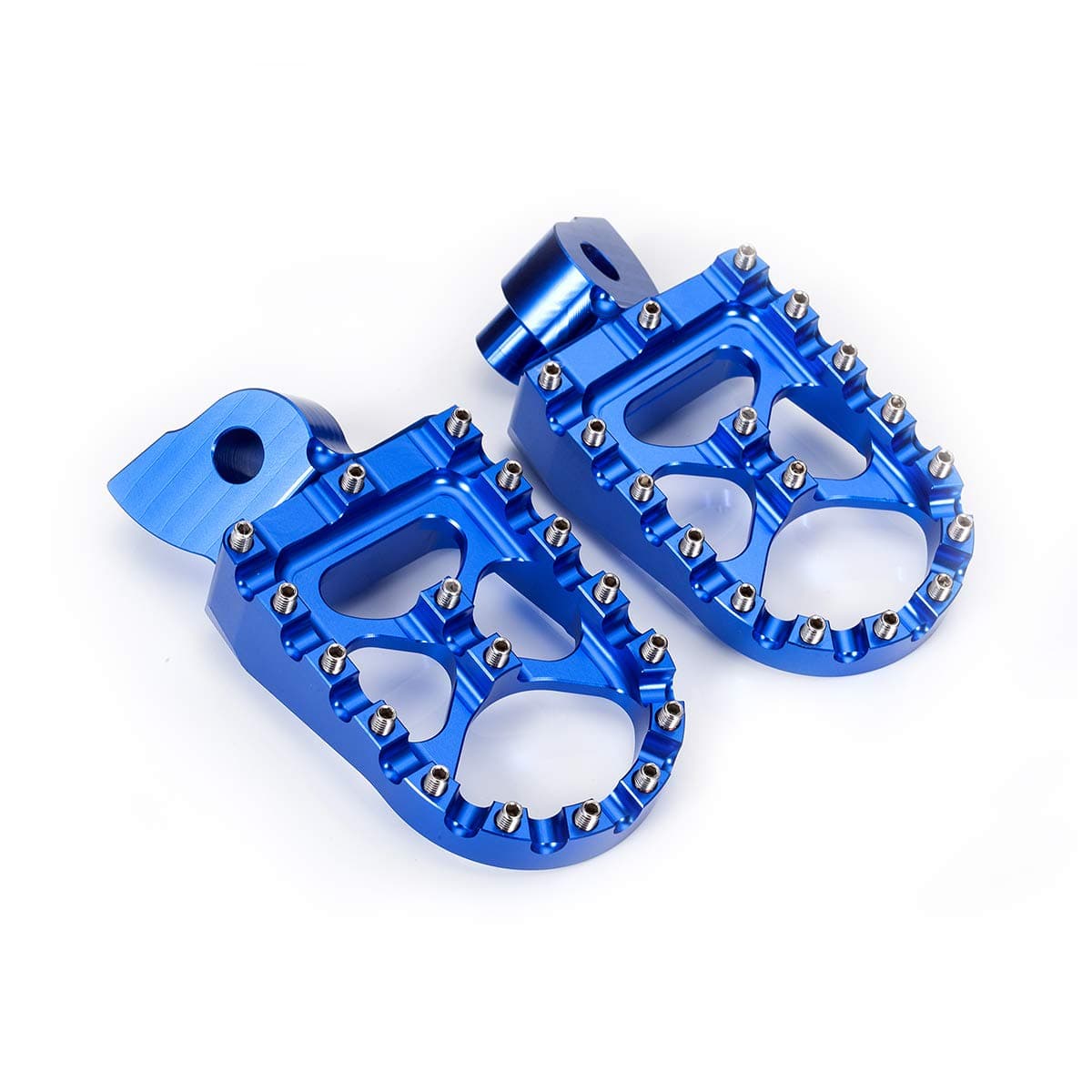 CNC Wide Foot Pegs MX for YZ85 2002-2019, YZ125 1997-2017, YZ250 1998-2019, YZ250F 2001-2019, YZ426F 2000-2002, YZ450F YZ125X YZ250X YZ250FX YZ450FX WR250F WR400F WR426F WR450F,Blue
