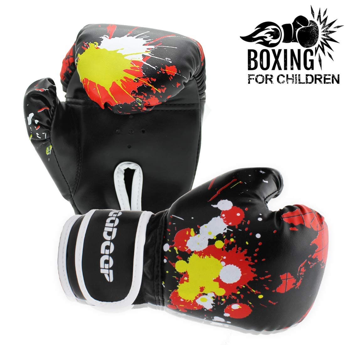 BREADEEP Kids Boxing Gloves, PU Sparring Gloves for Kids Punching Bag Training, Fit 3-10 YR