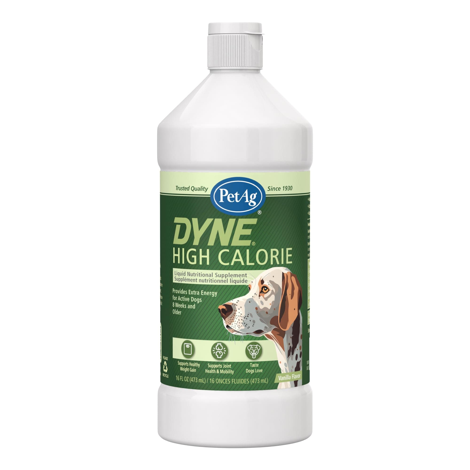 Dyne High Calorie Liquid Nutritional Supplement for Dogs & Puppies 8 Weeks and Older - 16 oz - Supports Performance and Endurance - Sweet Vanilla Flavor