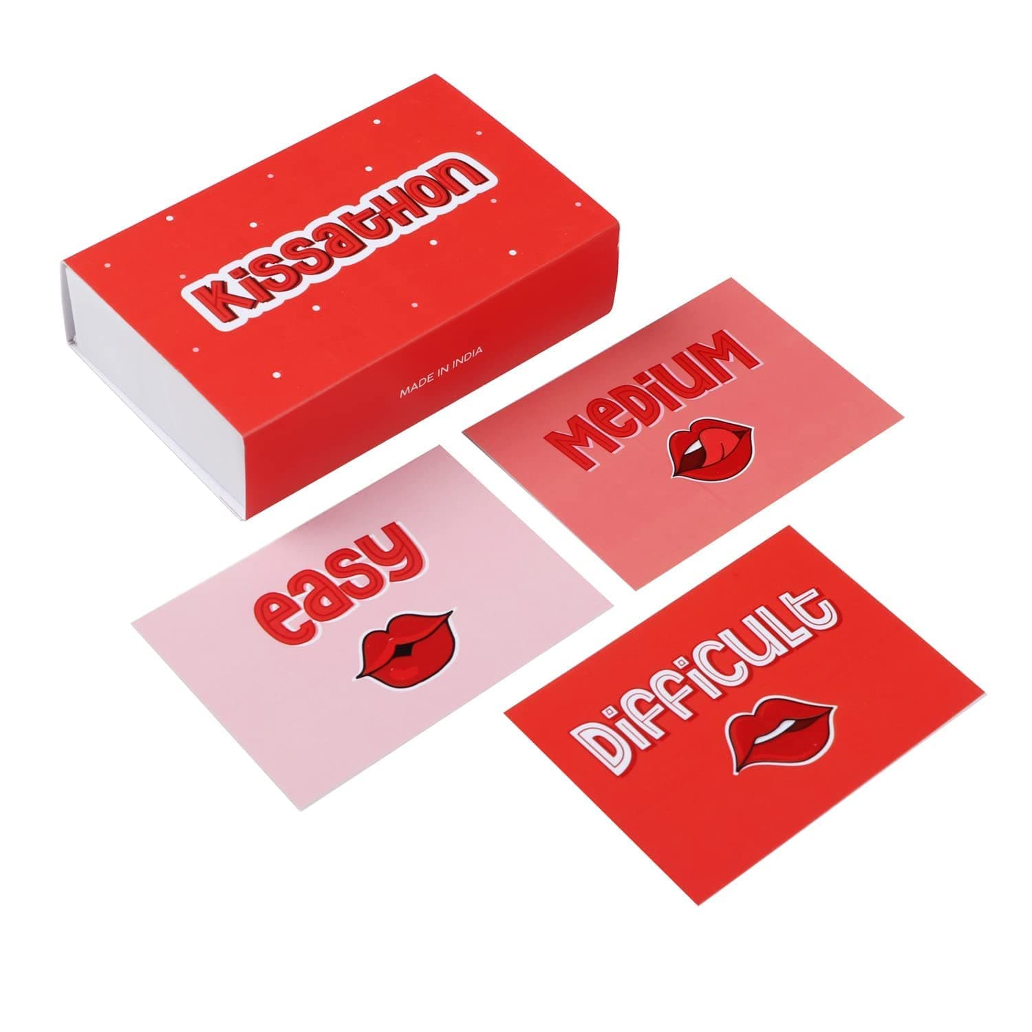 Oye Happy – Kissathon - Card Game for Couples / Husband / Wife / Girlfriend / Boyfriend for Anniversary / Wedding / Valentine's Day