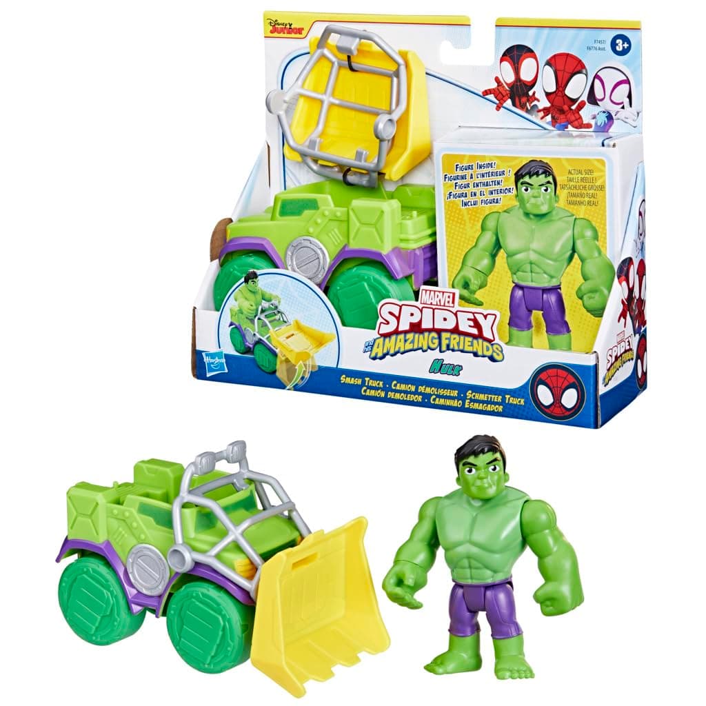 Spidey and his Amazing Friends Marvel Hulk Schmetter Truck Action Figure with Vehicle and Accessories Preschool Toy
