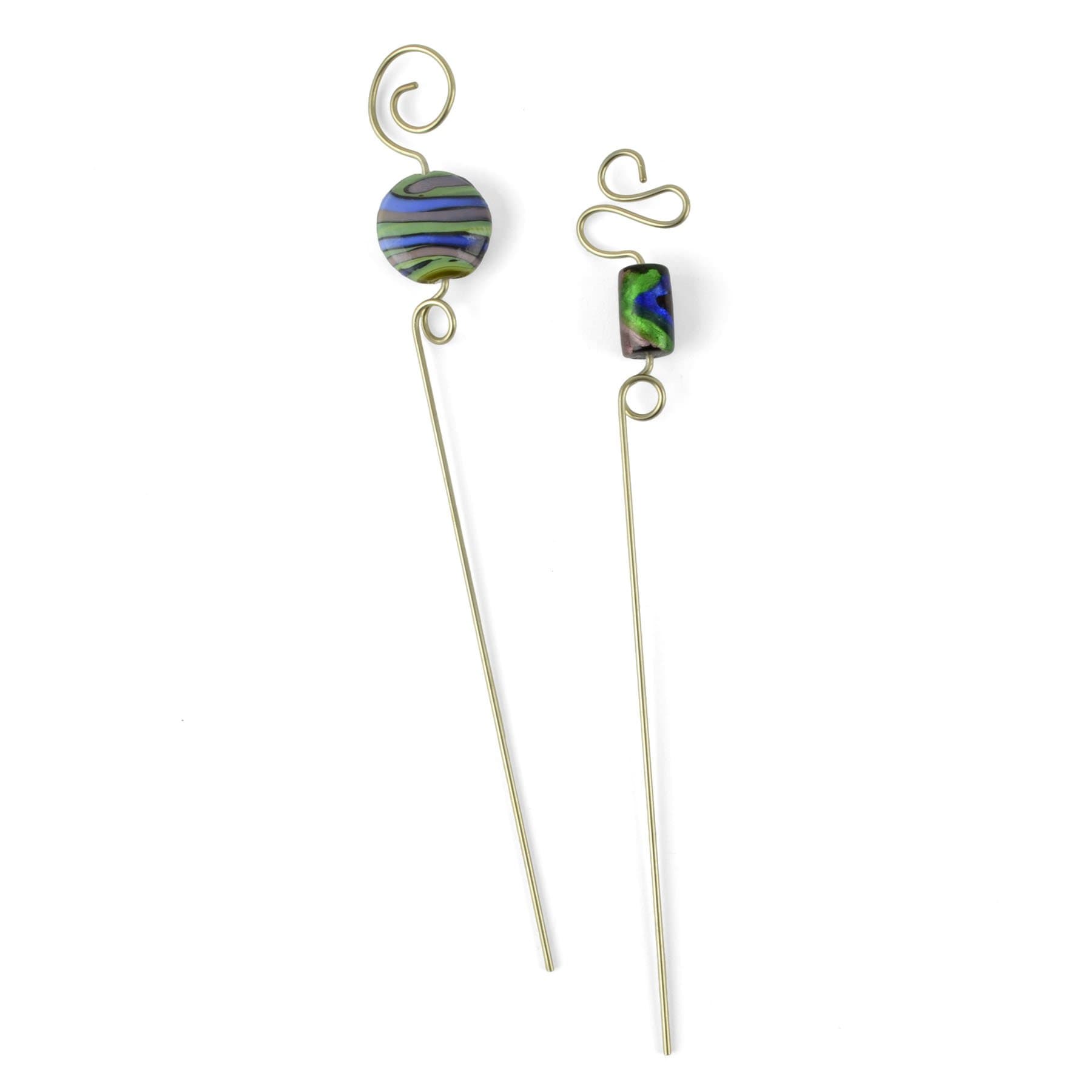 Gone Home Nickel Cake Tester with Glass Bead, Set of 2