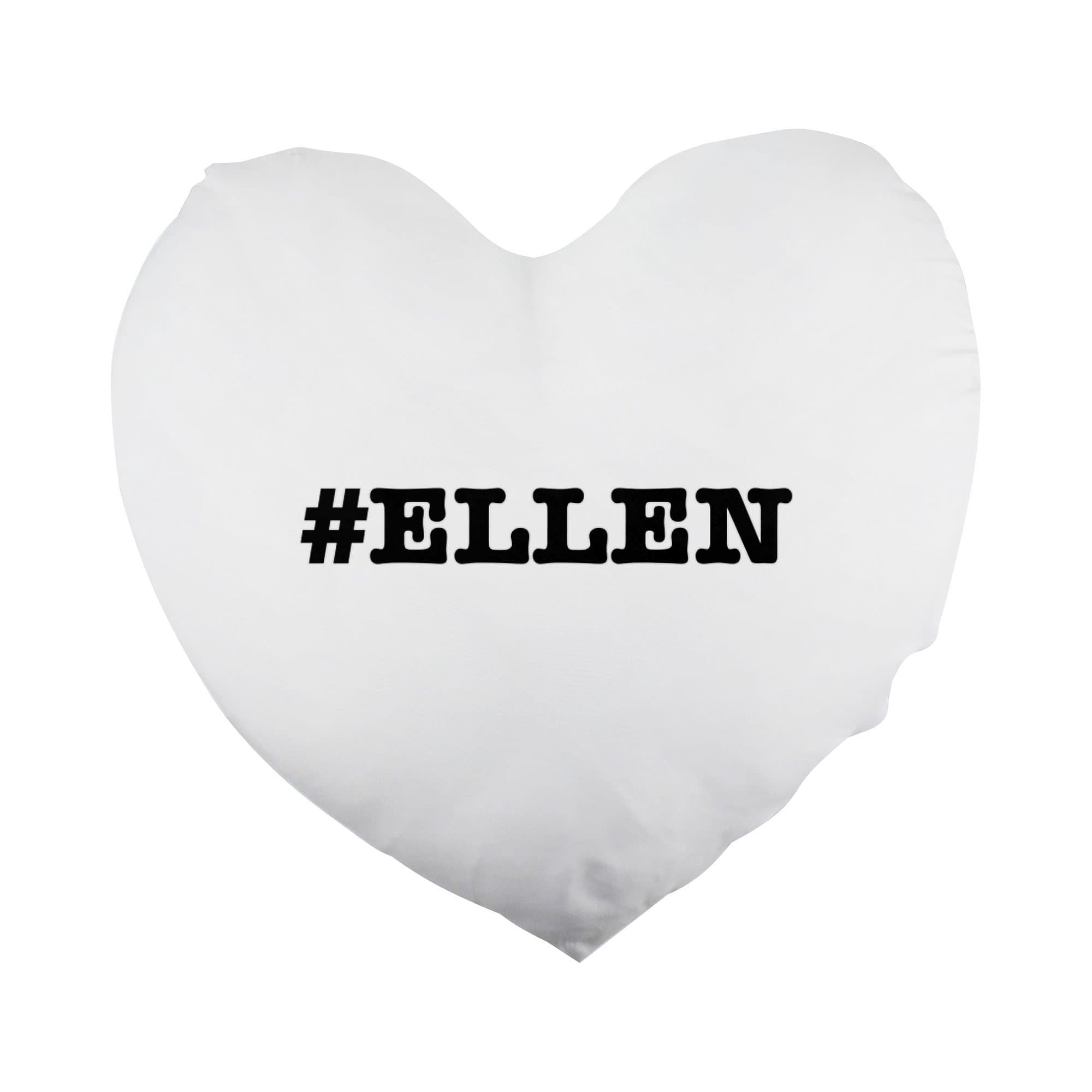 nicknames ELLEN nickname Hashtag Heart Shaped Pillow Cover