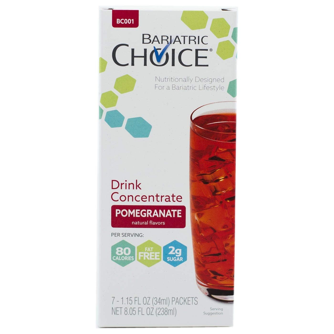 Bariatric Choice Low-Carb Liquid Protein Fruit Drink Concentrate - Pomegranate Flavored Drink Mix To Enhance Water (7 Count)