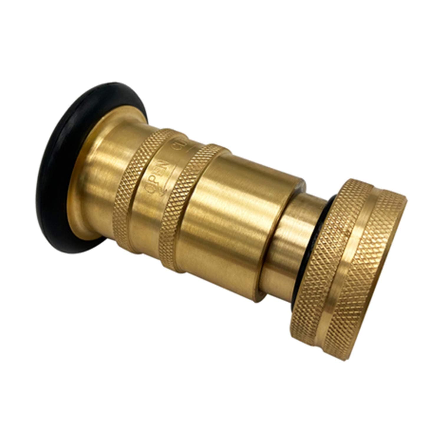 SAFBY Fire Hose Nozzle Thermoplastic Fire Equipment Spray Jet Fog 1.5 Inch Brass NPSH/NPT