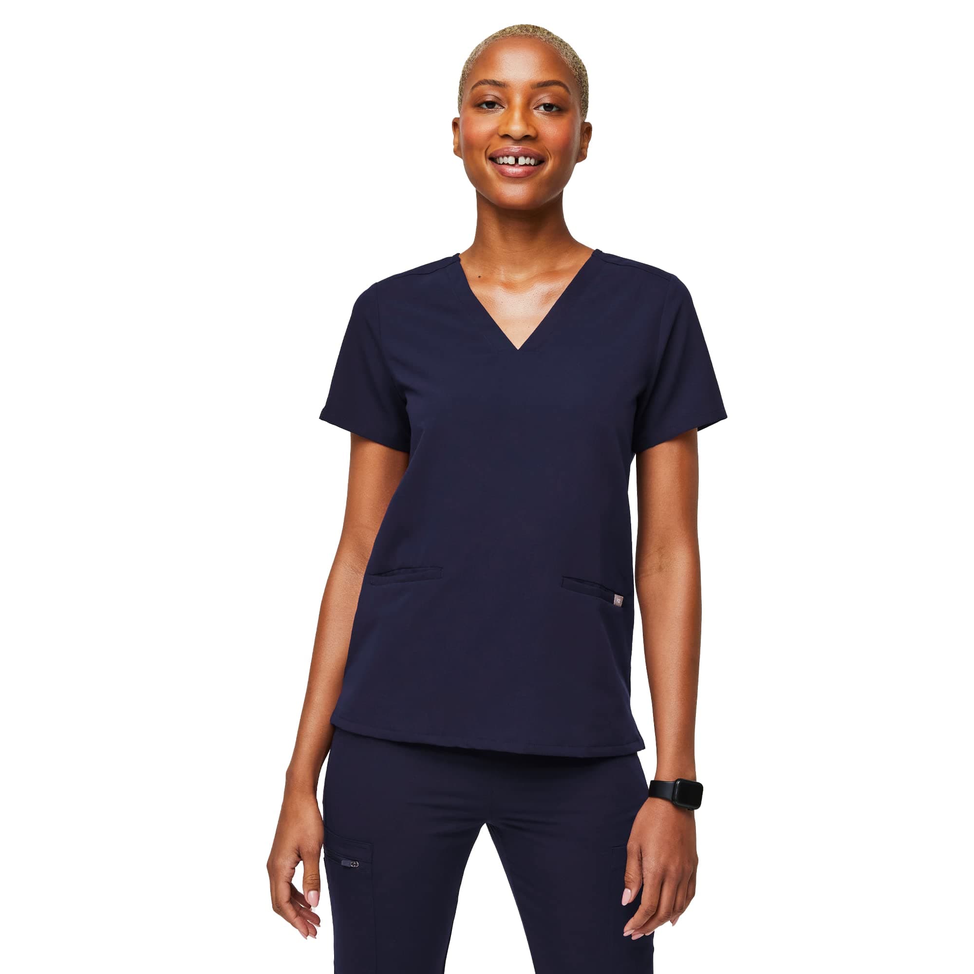 Casma Scrub Top for Women — Classic Fit, 3 Pockets, Four-Way Stretch, Anti-Wrinkle