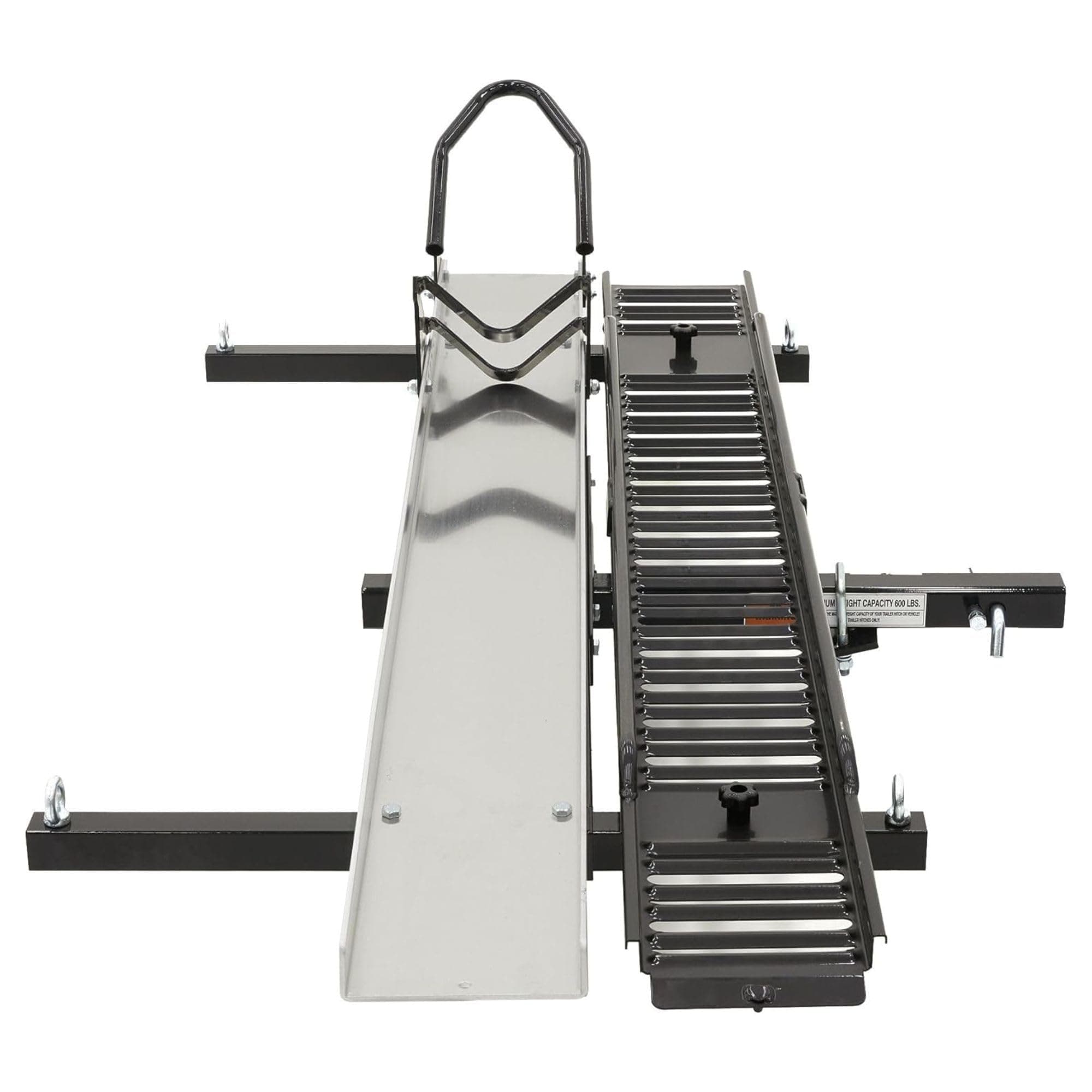 Hitch Mounted Aluminum Sport Bike & Motorcycle Carrier with a 600 lb. Capacity and 72" Loading Ramp