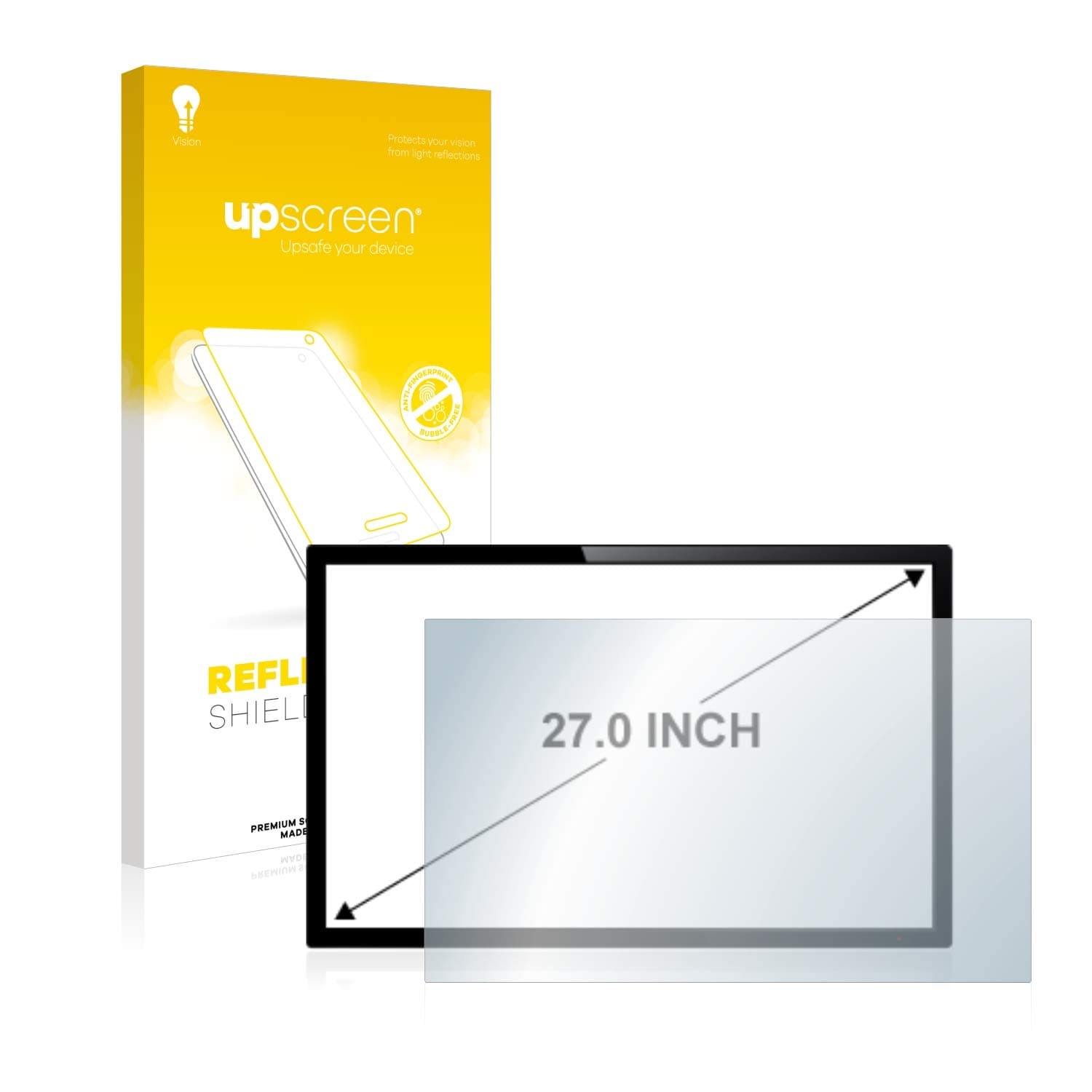 27" Screen Protector Matte for Touchscreen PCs with 27.0 Inch (68.6 cm) [598 mm x 336 mm, 16:9] – Anti-Glare, Anti-Fingerprint