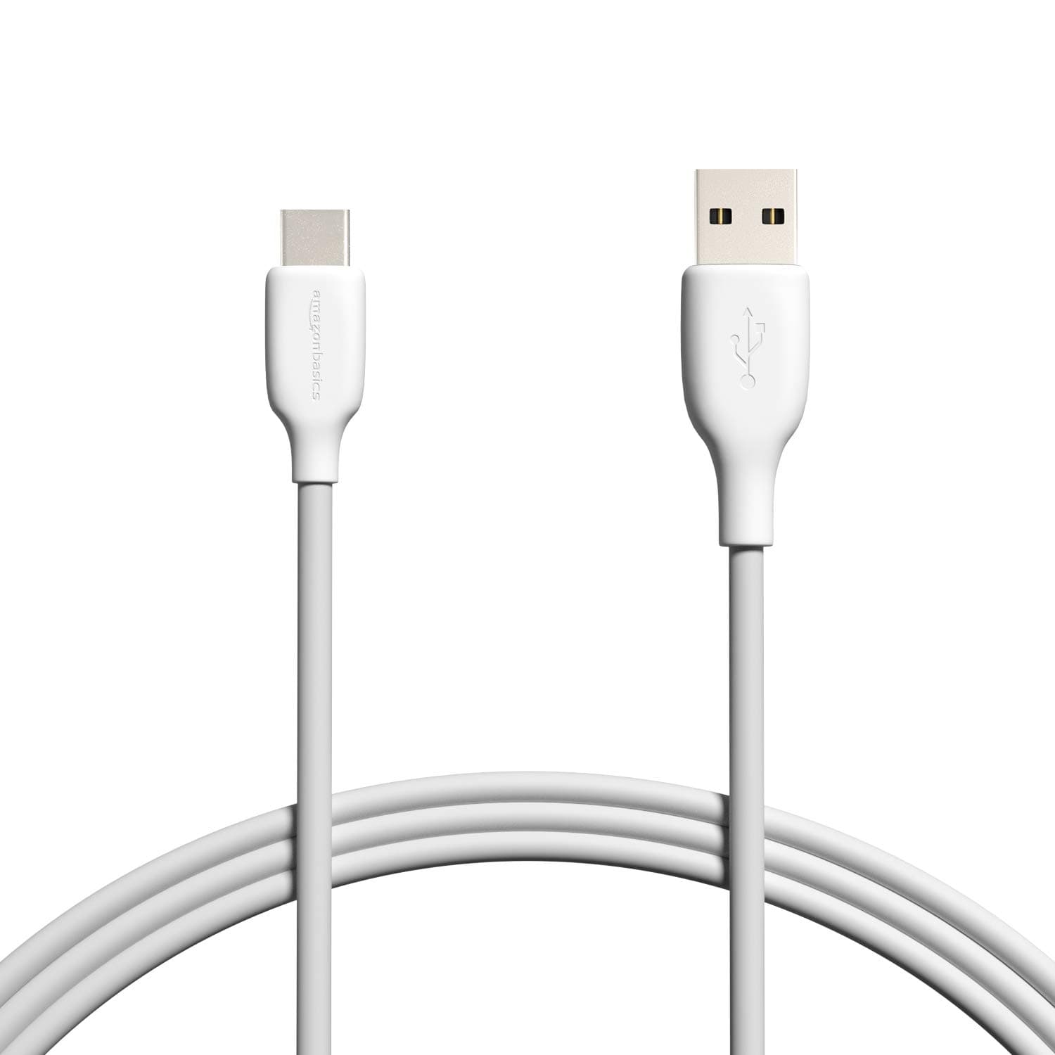 Amazon Basics USB-C to USB-A 2.0 Fast Charger Cable for Android Phones, 480Mbps Speed, USB-IF Certified, for Apple iPhone 16/15, iPad, Samsung Galaxy, Tablets, Laptops, 1.83 m, White