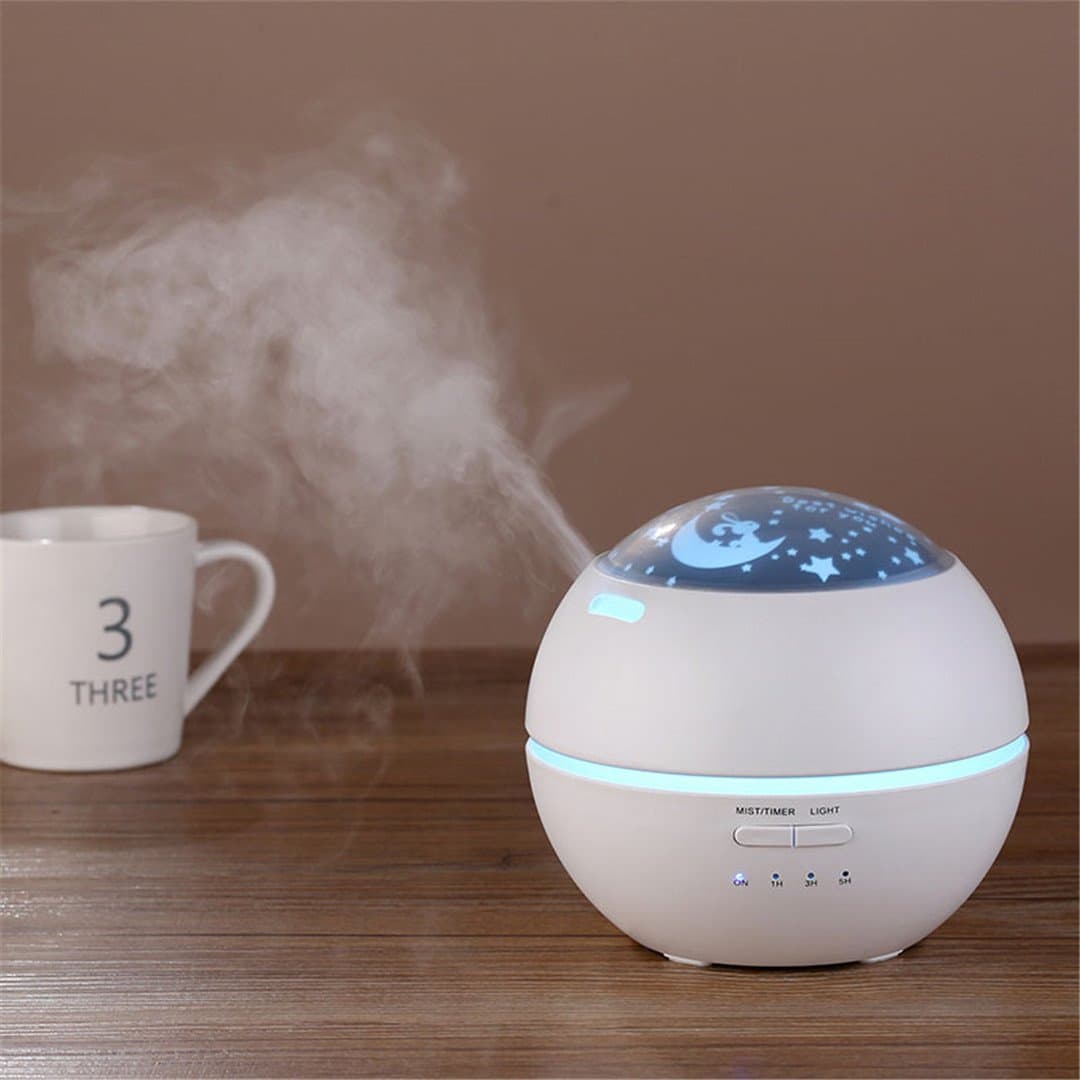 JINGYOYDSF Newest Ultrasonic Air ier For Home Aroma Diffuser Essential Oil Diffuser Water Maker Air Freshener DC24V White