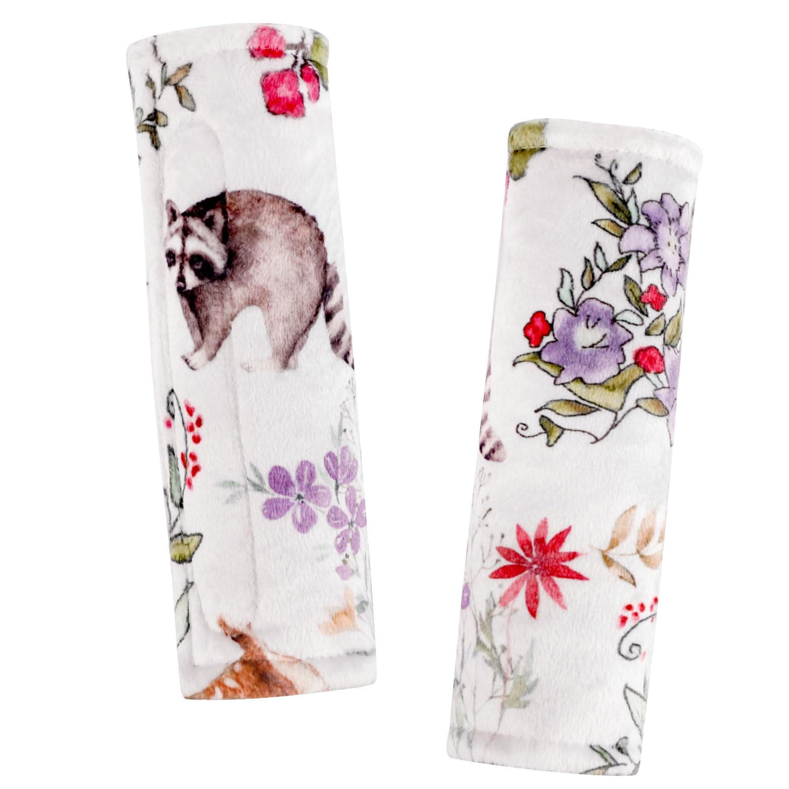 Car Seat Strap Pads for Babies Kids, Gray Infant Car Seat Strap Covers, Double-Sided Use, Super Soft, Car Seat Shoulder Strap Pads for Baby Car Seat, Baby Swing, Animal Pattern