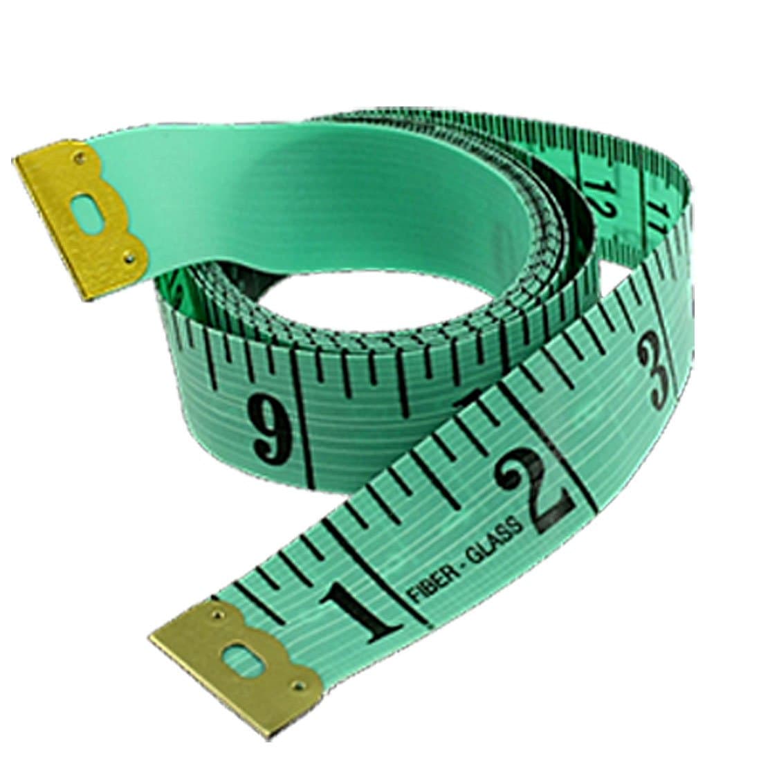 DIGIEURO - Green SOFT 60" 1.5M 150cm SEWING CLOTH TAILOR FLAT FIBERGLASS TAPE BODY MEASURING MEASURE RULER DRESSMAKING