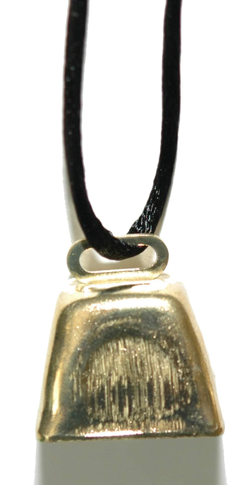 Gold Tone Cowbell Cow Bell Necklace (N015)