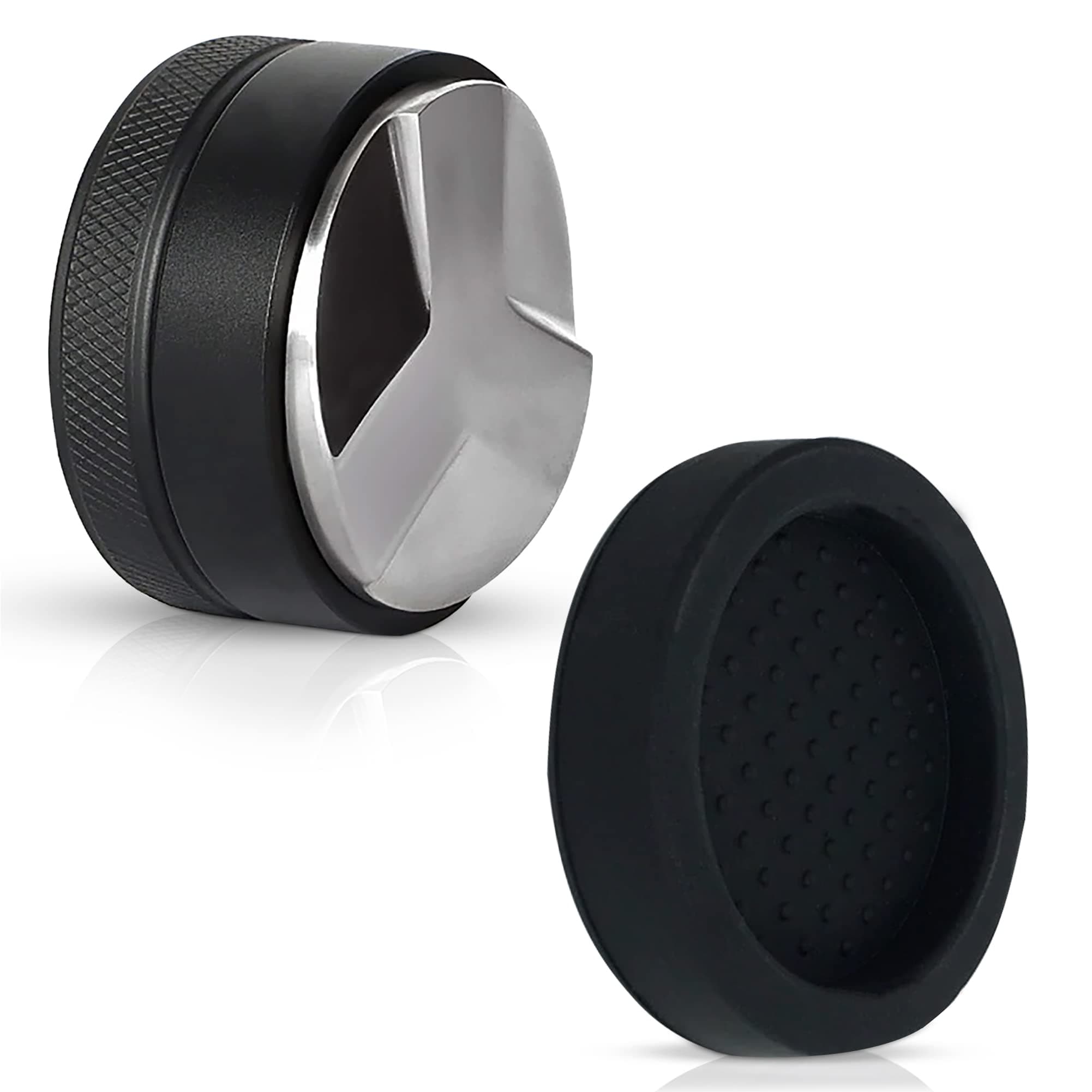 53mm Coffee Distributor Fits all 53mm Portafilters With Tamper Mat, Coffee Leveler With Adjustable Depth- Professional Barista Espresso Distribution Tool