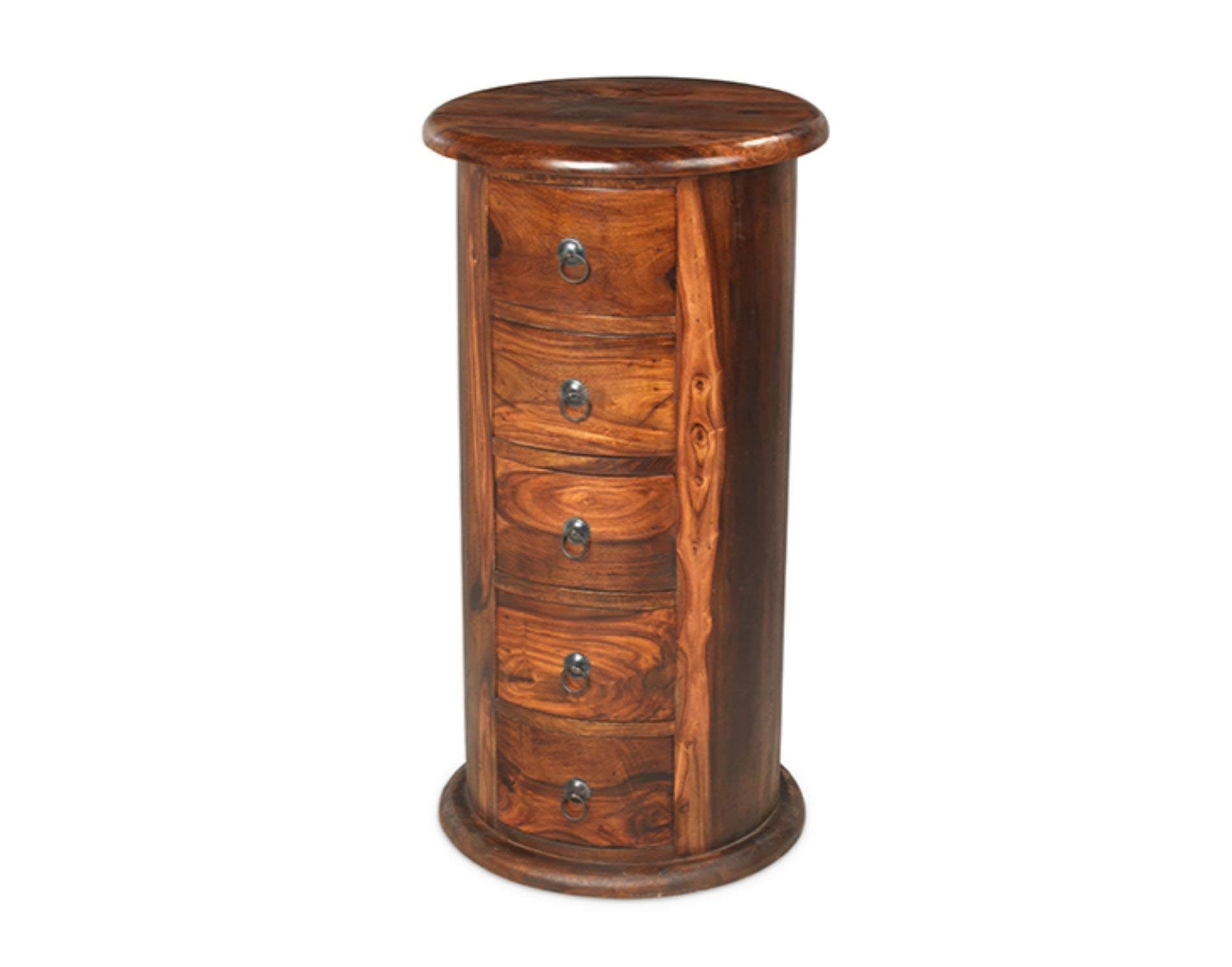 Maharajah Indian Rosewood 5 Drawer Large Drum Chest