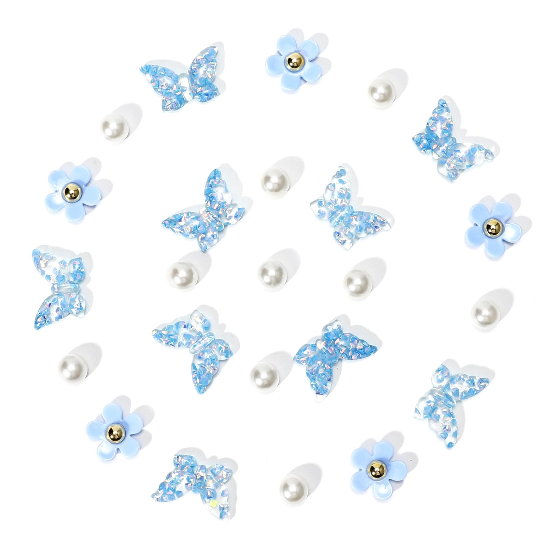 Pink Butterfly Shoe Charms for Women, Flower Shoe Charm for Summer Clog Sandal, Pearl Shoe Decoration Charms Accessories, Party Favor, Ideal Gift