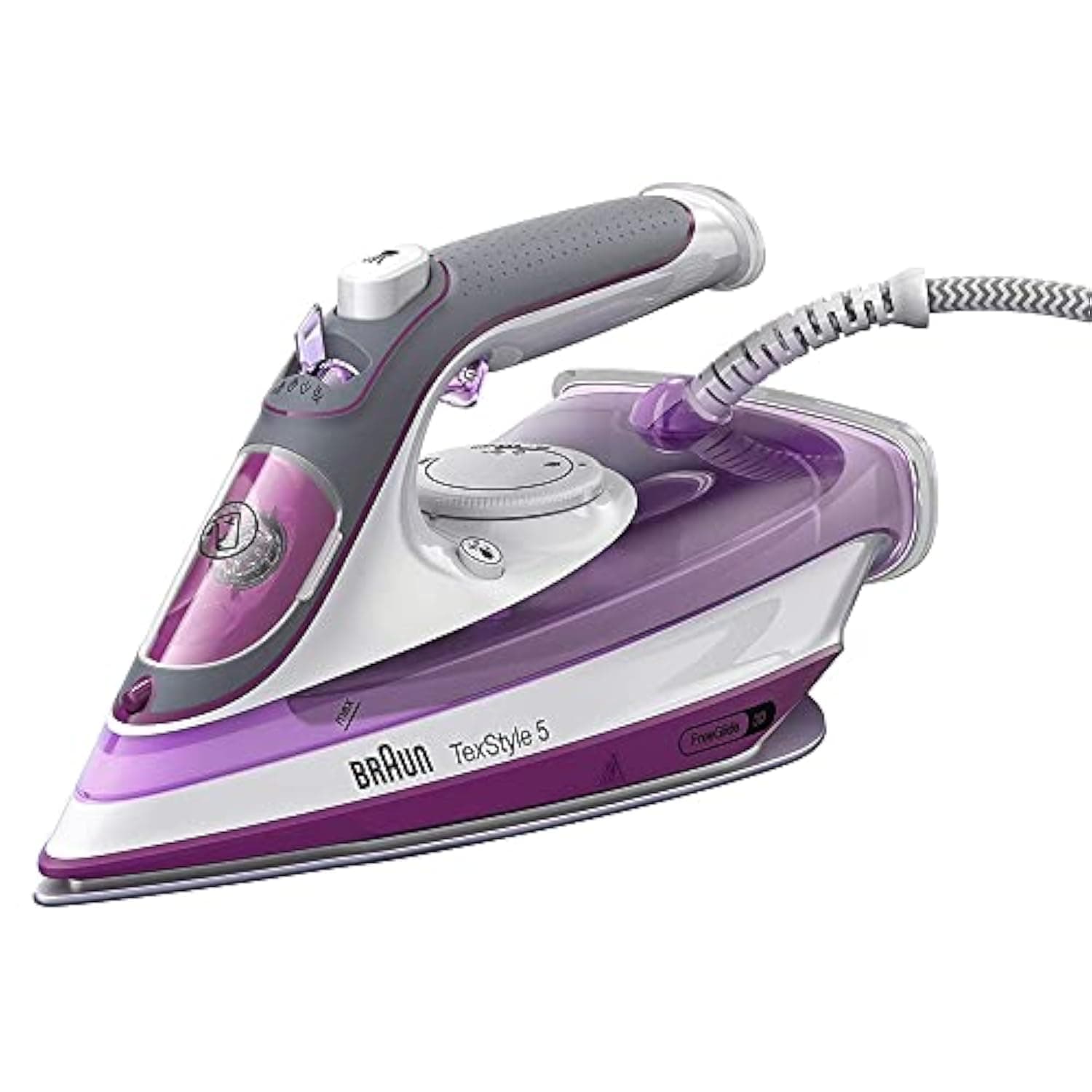 TexStyle 5-2700 Watts, 300ml Water Capacity, FreeGlide 3D Technology, Auto Off Steam Iron SI 5037 Violet