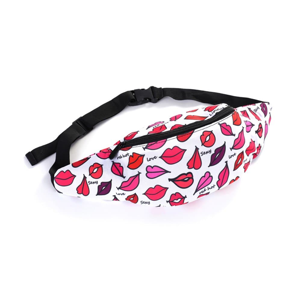 NHSID 3D Printing Women's Waist Packs Belt Bag Pack For Motorcycle Leg Bag Phone Pouch