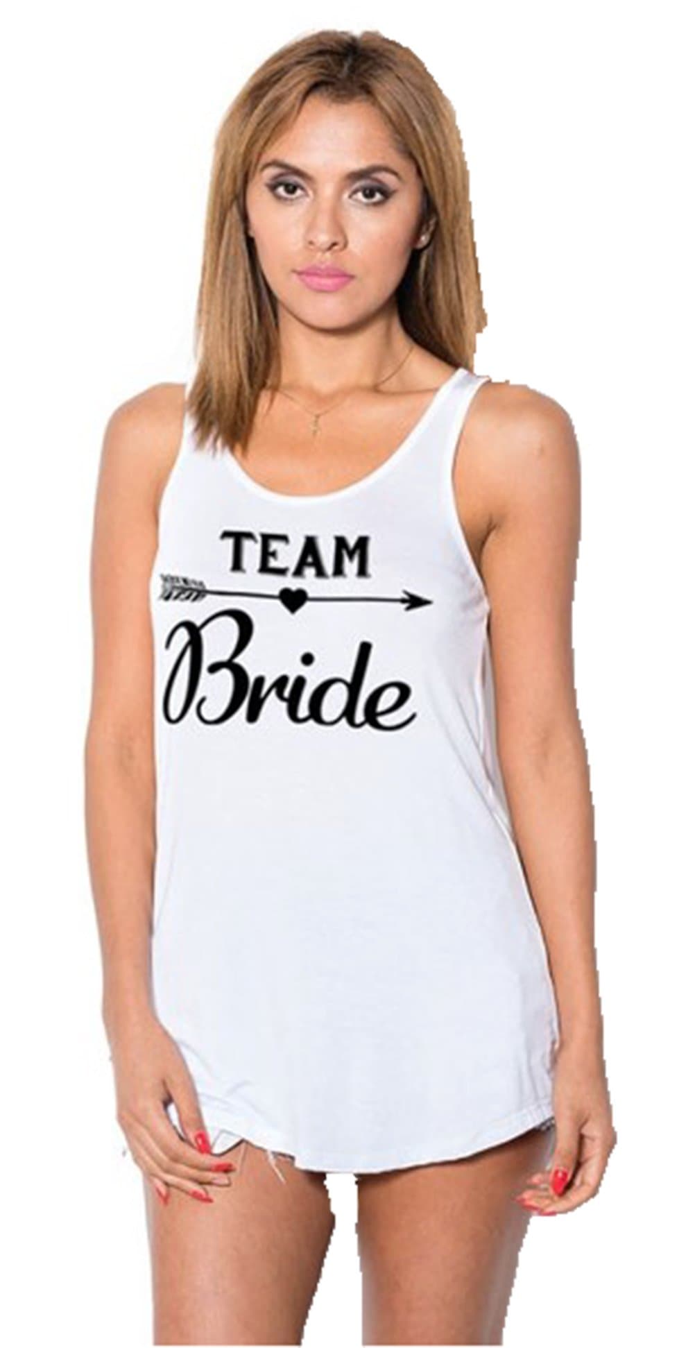 JW Designs Women's Team Bride Tank, S, White