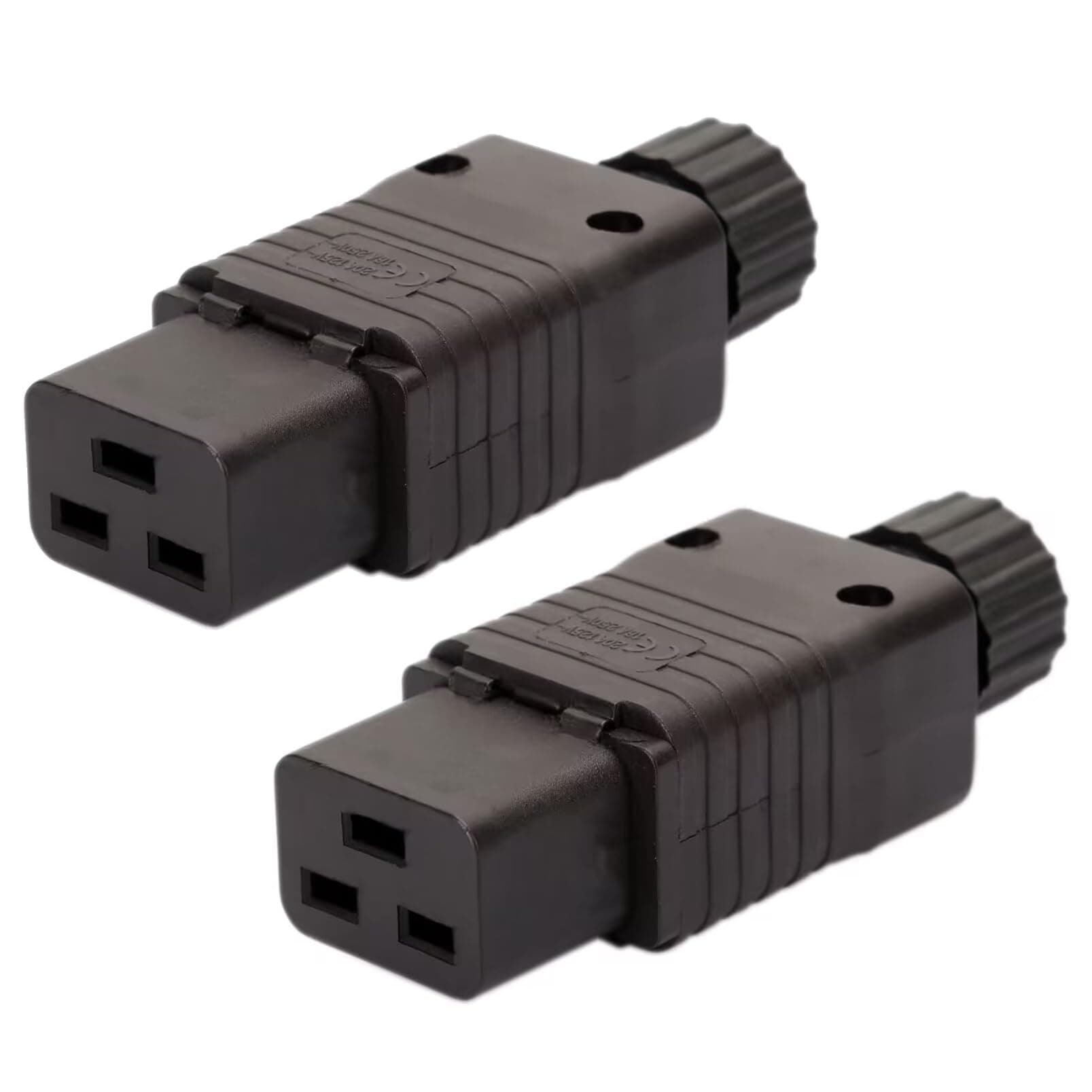 (2 Pack) IEC C19 Plug Electrical Adapter, Toptekits IEC 320 C19 End Female DIY Rewirable Power Plug Power Converter, 250VAC 16A,DIY C19 Connector