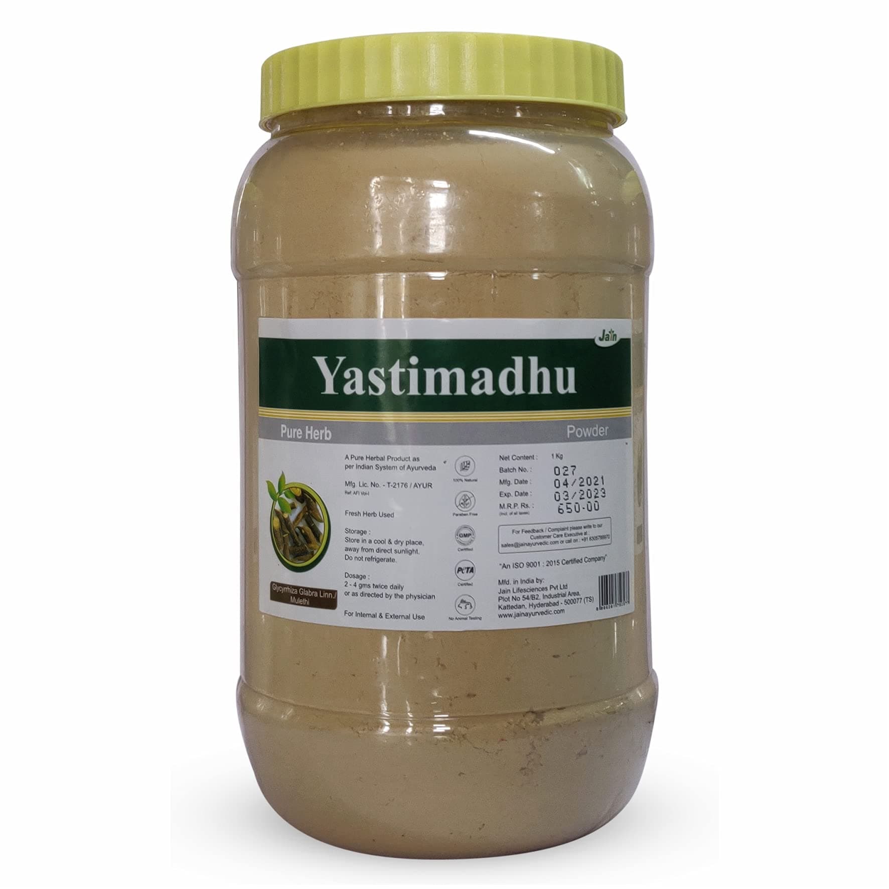 Jain Yastimadhu Powder (Grade - I, 100% pure), 1Kg