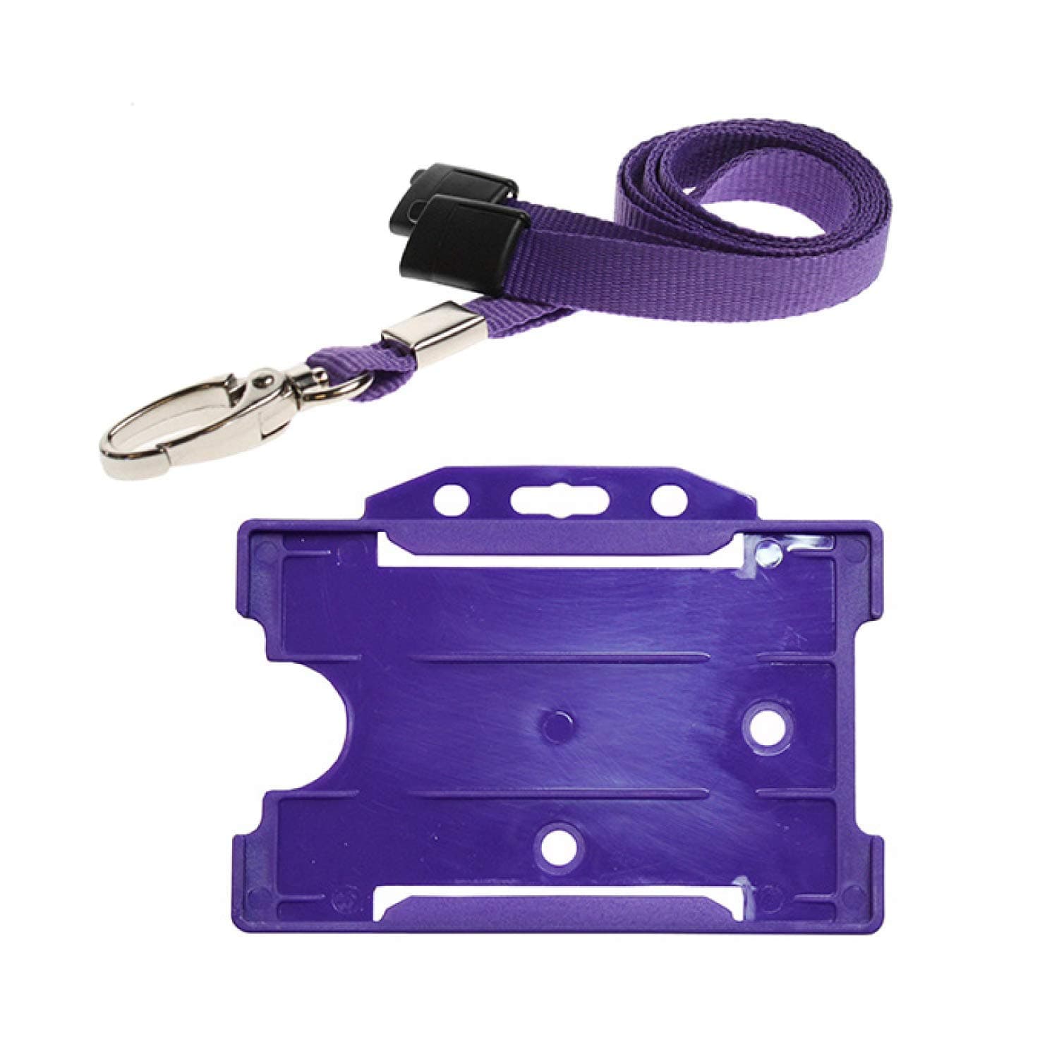 Sponsored Ad – ID Lanyard and ID Card Holder Neck Strap with Metal Clip and Breakaway Safety Clip, Purple Lanyard for Neck with Card Holder