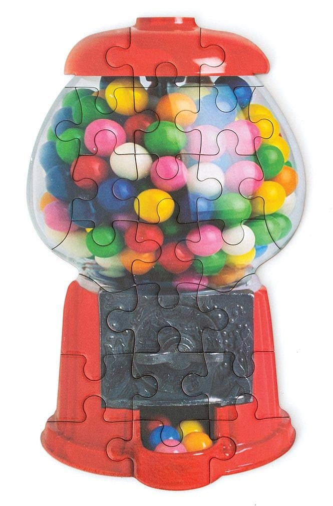 Playhouse Scratch & Sniff Gumball Machine 23-Piece Die-Cut Shaped Mini Puzzle for Kids
