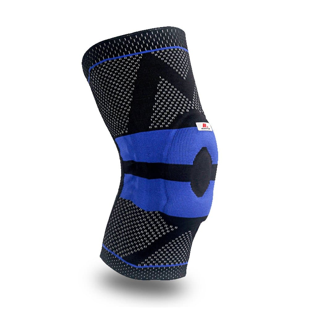 Knee Brace Marktop Silicone Elastic Support Rod Knee Compression Sleeve Joint Pain Relief Elastic Weaving Great for Sports, Hiking, Climbing M5111 (M)