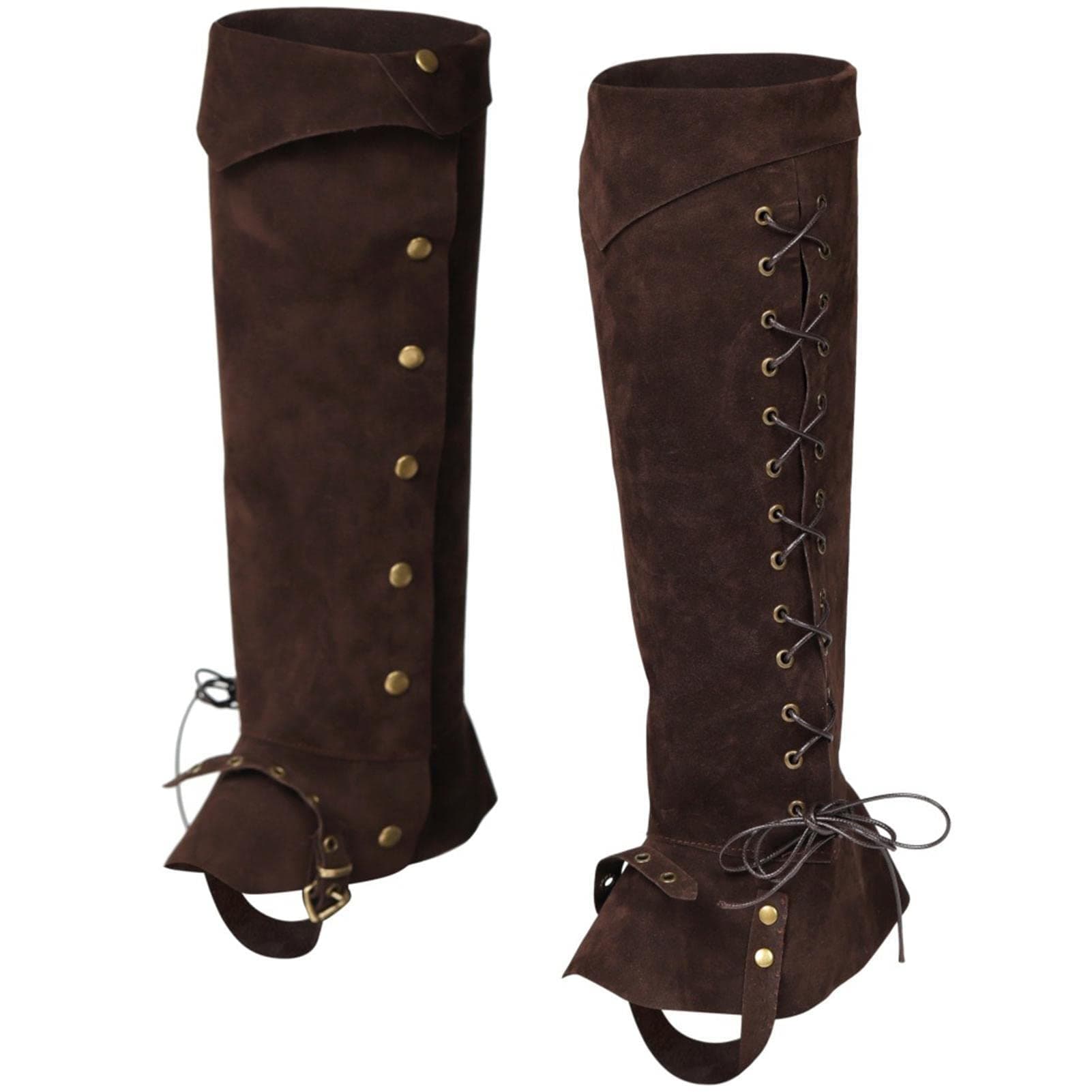 Pirate Boot Covers Men - Leg Wraps, Knight Leg Guards Pirate And Renaissance Faux Leather Steampunk Costume For Boots
