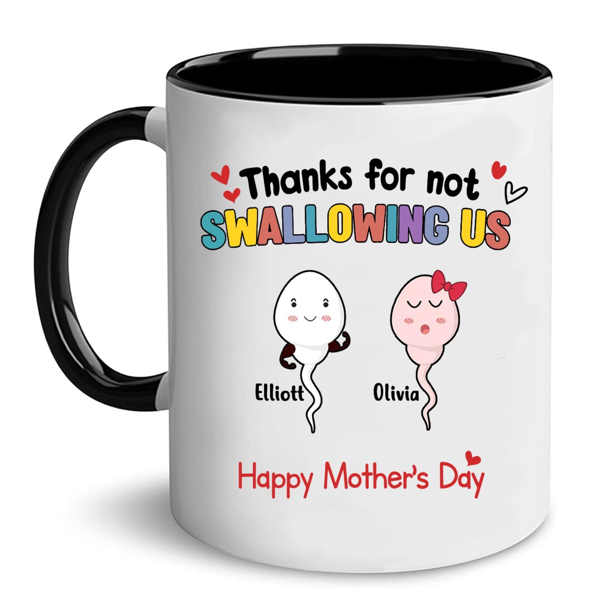 Mom Mug Thanks For Not Swallowing us Mug Gift For Mom Gift for Her Mama Gift Happy Mothers Day Custom Mug