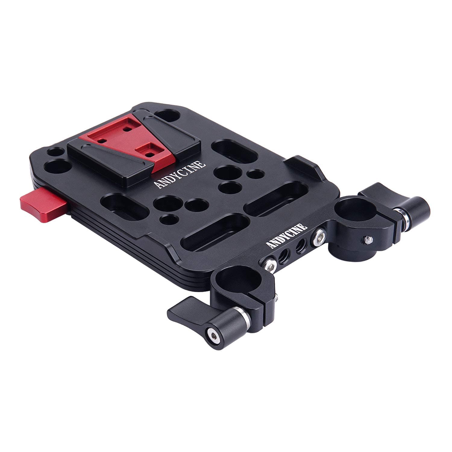 ANDYCINE Mini V-Lock Assembly Plate Female V-Dock Male V-Lock Quick Release Plate with 15mm Rod Clamp