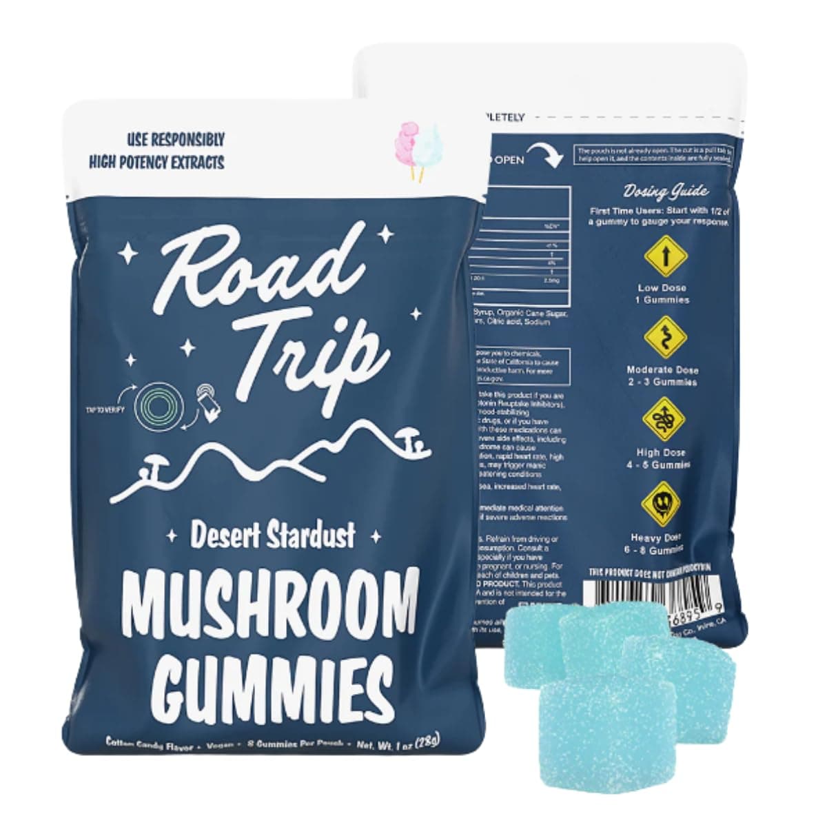 Road Trip Gummies - 2 Packs- Cotton Candy - Nootropic Blend