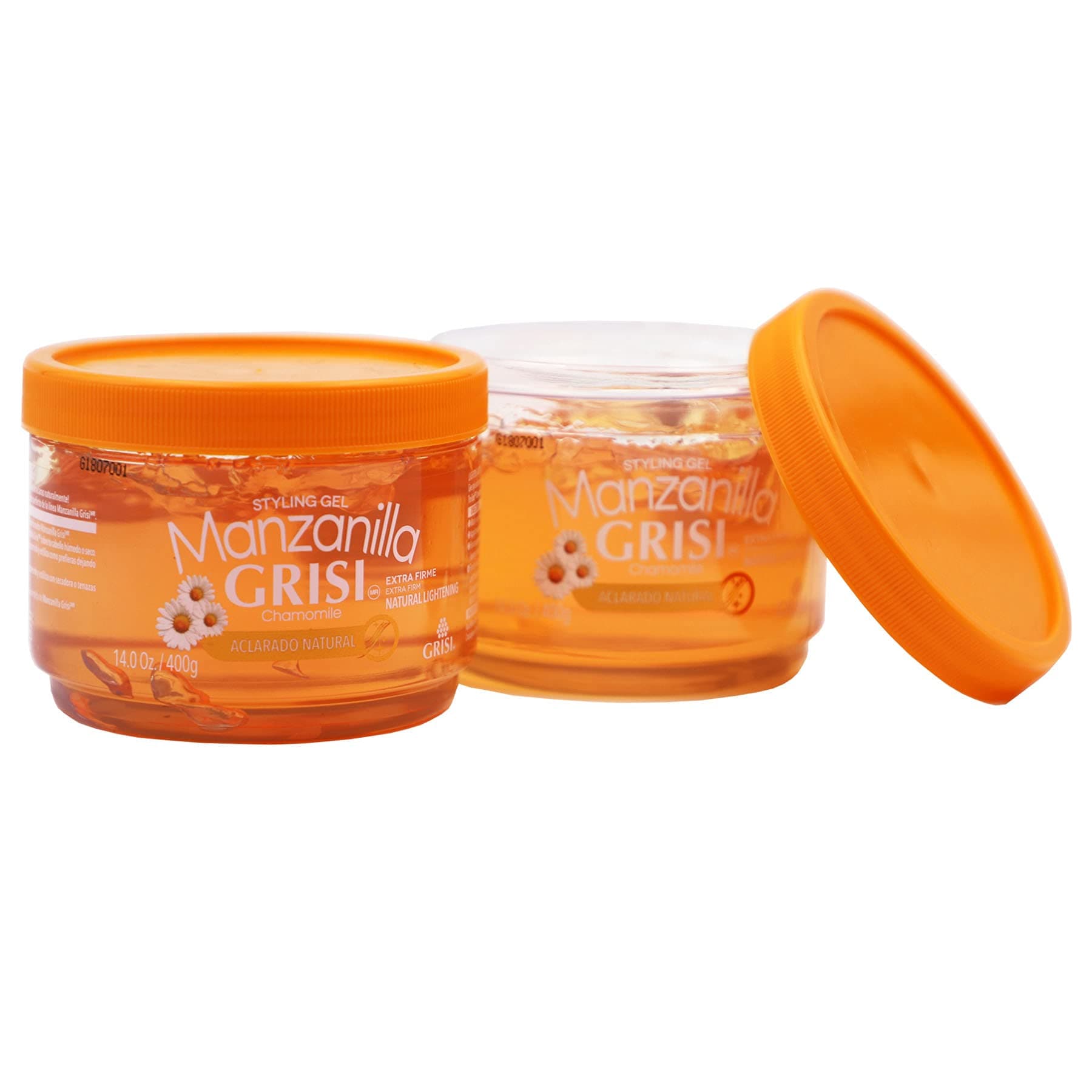 Manzanilla GrisiChamomile Styling Hair Gel, Keep Your Hairstyle, Brighten Naturally, No Alcohol Without Residue, 2 Packs of 35ml