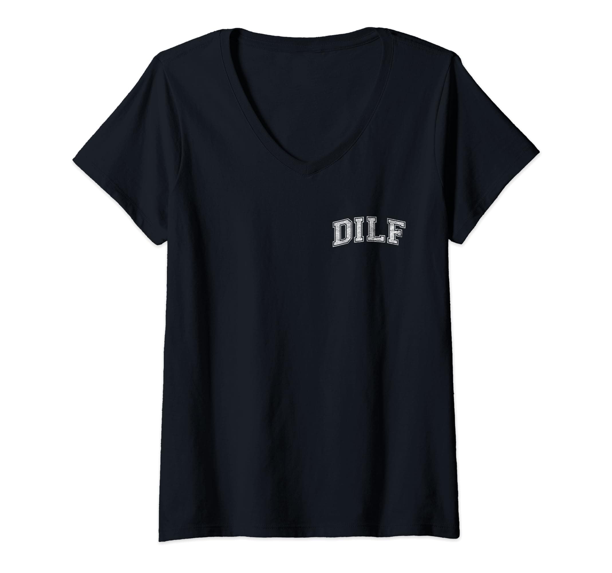 DILF VARSITY STYLE DAD OLDER MORE MATURE MEN V-Neck T-Shirt