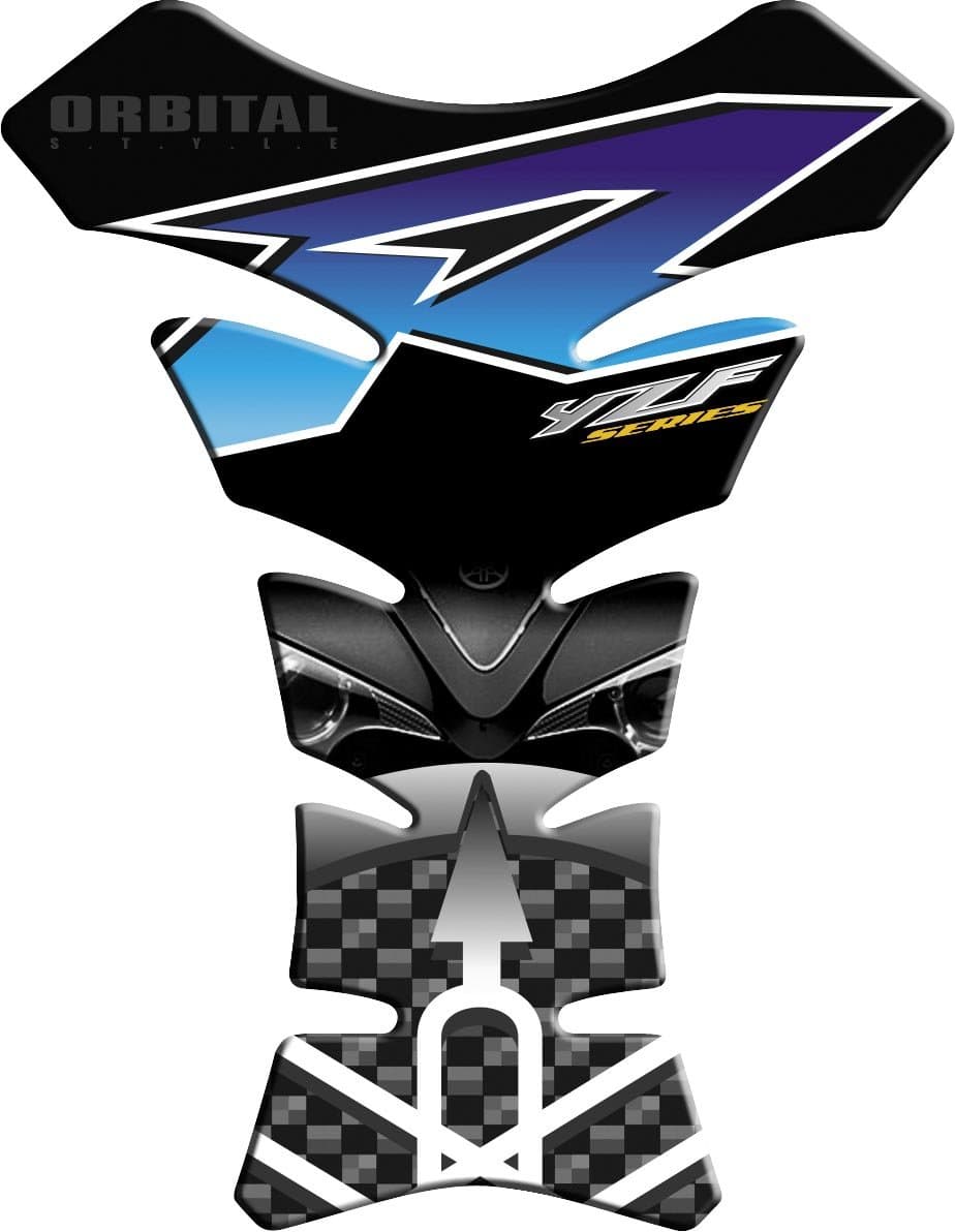 Orbital Tank Pad - Racing - YZF R - Blue/Carbon Fiber 2886