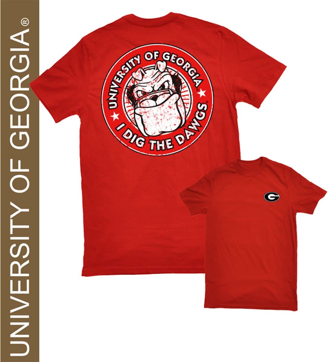 Southland Graphics Univeristy Of Georgia YOUTH I Dig The Dawgs Short Sleeve T-shirt-medium