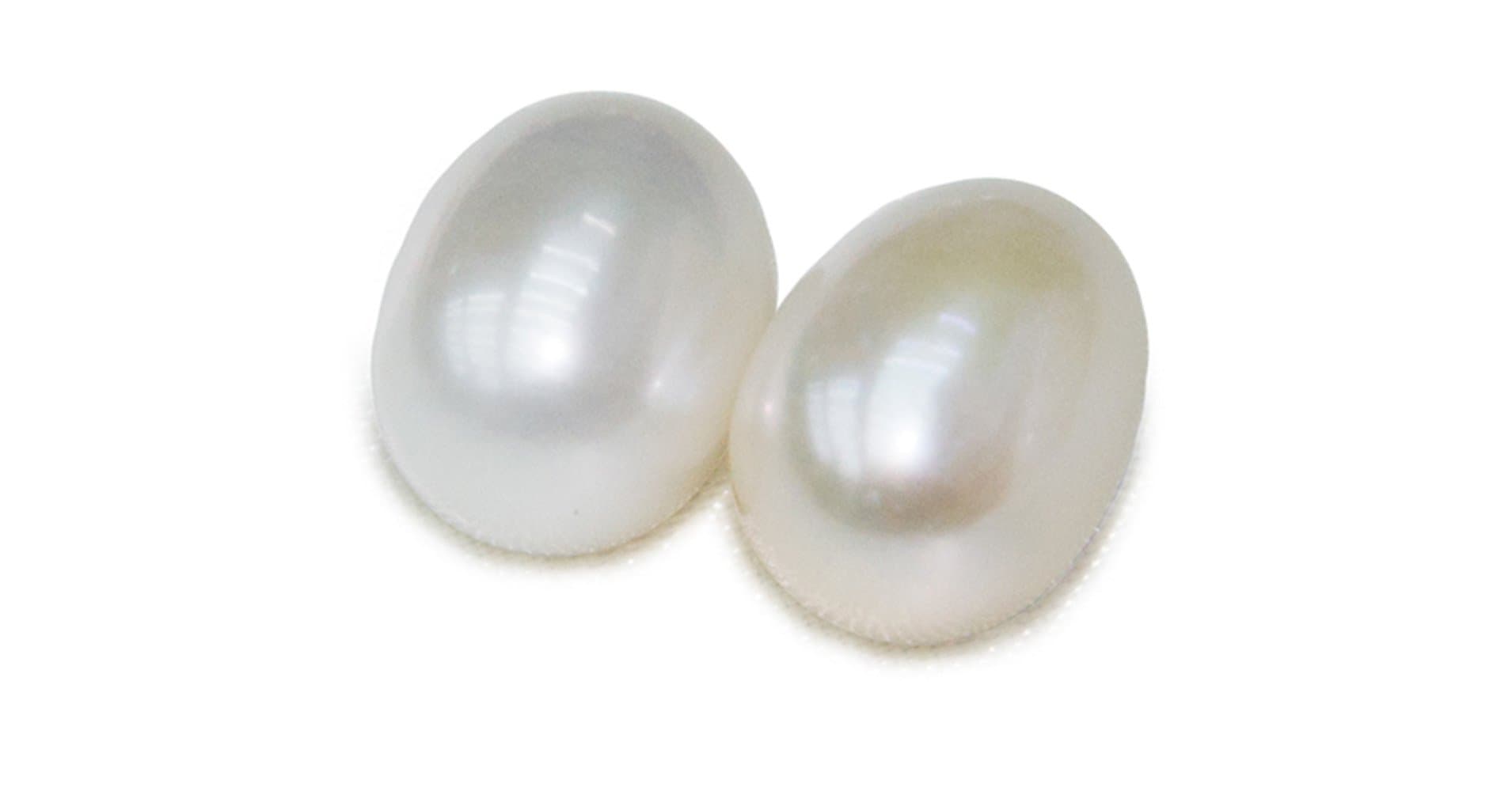 Grade AAAA 10-11mm White Teardrop Edison Pearl Beads for Earrings, Sold by 2 Pieces for Each Unit (Precious Bead-Nucleated Cultured Freshwater Pearls)
