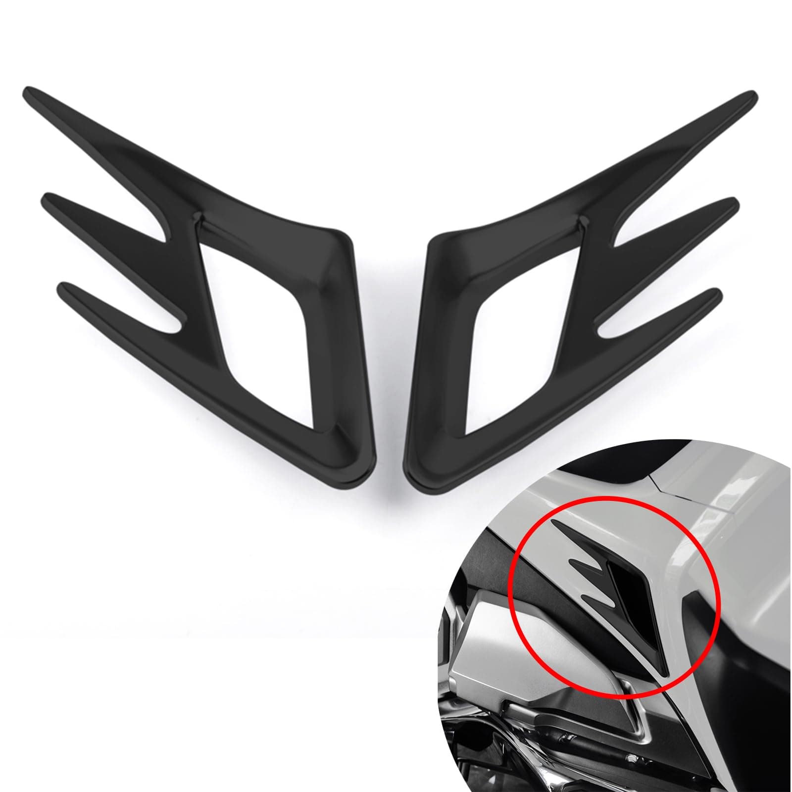 PANICAL Motorcycle for Honda Goldwing 1800 F6B GL1800 Black Decorative Cover Accessories 2018 2019 2020 2021 2022 2023 2024 2025 (Black Mid Panel air Vent Decoration)