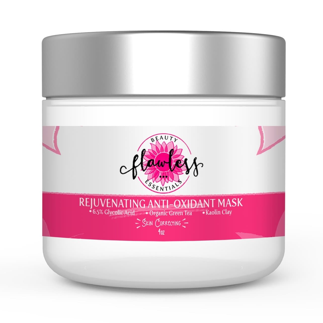 Rejuvenating Glycolic Acid Anti-Oxidant Mask To Reduce Fine Lines,Wrinkles,BlackHeads,To Minimize Pore. Antibacteria & Detoxifying W/Gentle Exfoliation.W/Green Tea,Vitamin C,Kaolin Clay,Aloe,&Rosehip