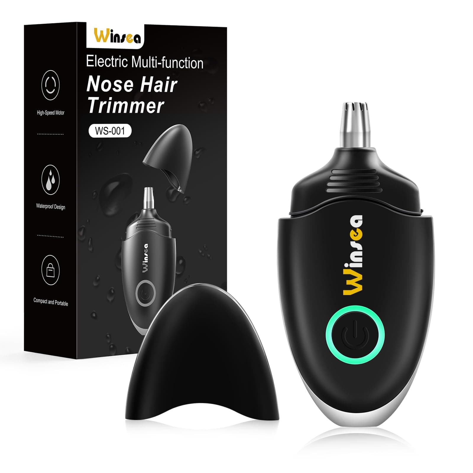 Nose and Ear Hair Trimmer for Men and Women - Travel Trimmer, High Precision Nose Shaver, USB Rechargeable, Waterproof, Safe and Silent Operation, Design