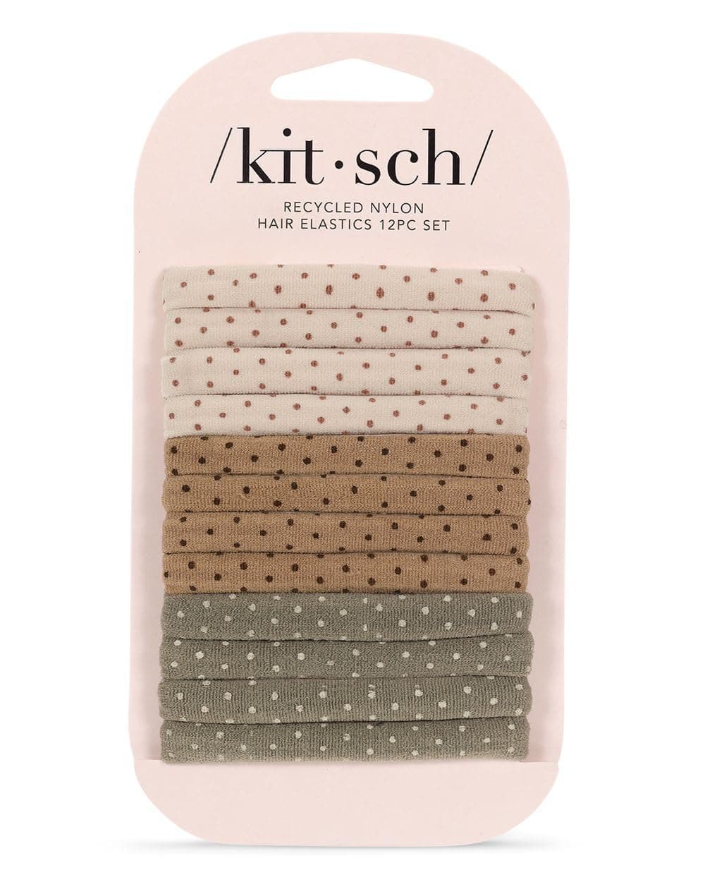 KitschRecycled Nylon Medium Polka Dot Elastics 12pc - Multi