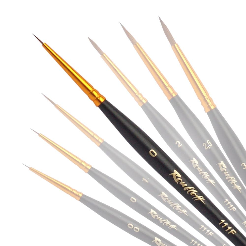 Roubloff Series 111F Professional Kolinsky Red Sable Hair Nail Art Brushes Universal Size Your Choice of Brush Size